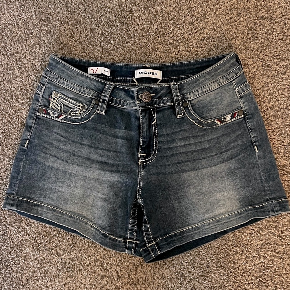 Vigoss American Flag Heritage Fit Jean Shorts